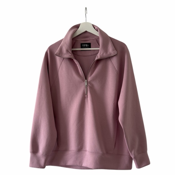 YPB Tops - YPB Pink Quarter Zip Sweatshirt Small